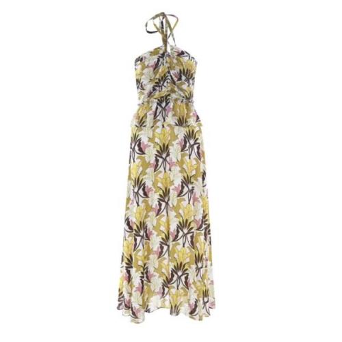 Stijlvolle Bloemen Maxi Jurk Kocca , Yellow , Dames