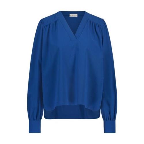 Stijlvolle Liza Blouse met Speels Patroon Jane Lushka , Blue , Dames