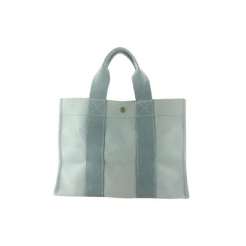 Pre-owned Fabric totes Hermès Vintage , Blue , Dames