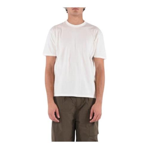 Katoenen T-shirt met Patch Logo Ten C , White , Heren