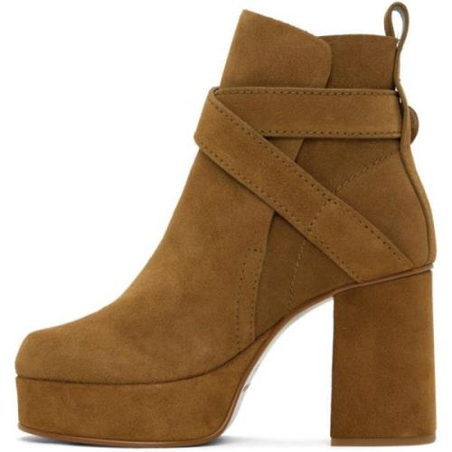 Tan Lyna Enkellaarzen See by Chloé , Brown , Dames