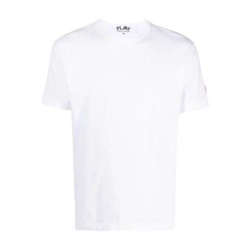 Witte T-Shirt Comme des Garçons Play , White , Heren