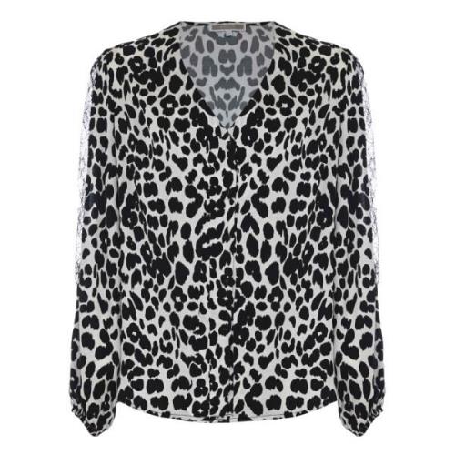 Elegante dierenprint blouse Kocca , Black , Dames
