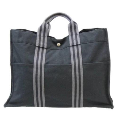 Tweedehands Hermès tas in zwart canvas Hermès Vintage , Black , Dames