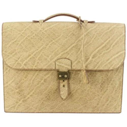 Tweedehands handtas Hermès Vintage , Beige , Unisex