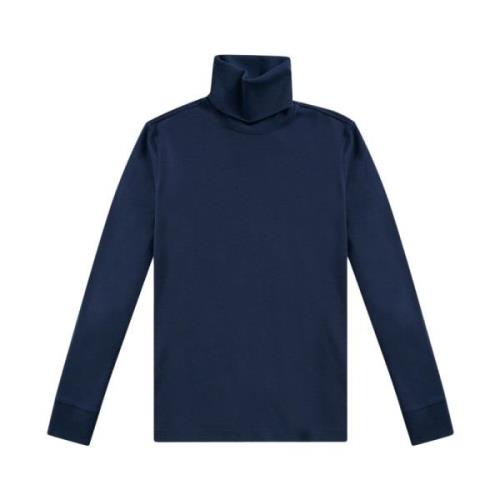 Marineblauw Stretch Katoenen T-shirt Brooks Brothers , Blue , Heren