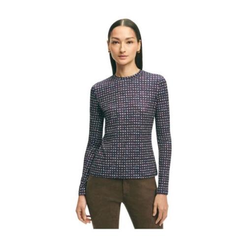 Multi-gekleurde stretch polyester top Brooks Brothers , Blue , Dames