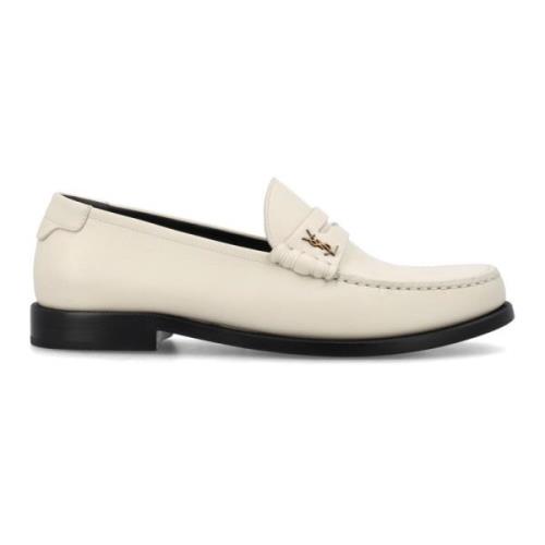 Gesloten Parel Loafer Pantoffels Aw23 Saint Laurent , Beige , Dames