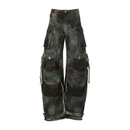 Camouflage Groene Cargo Broek The Attico , Green , Dames