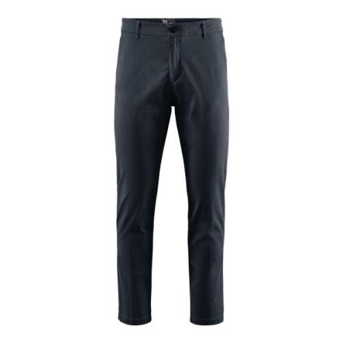 Stretch Katoenen Gabardine Chino Broek BomBoogie , Blue , Heren