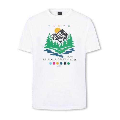 Katoenen T-shirt PS By Paul Smith , White , Heren