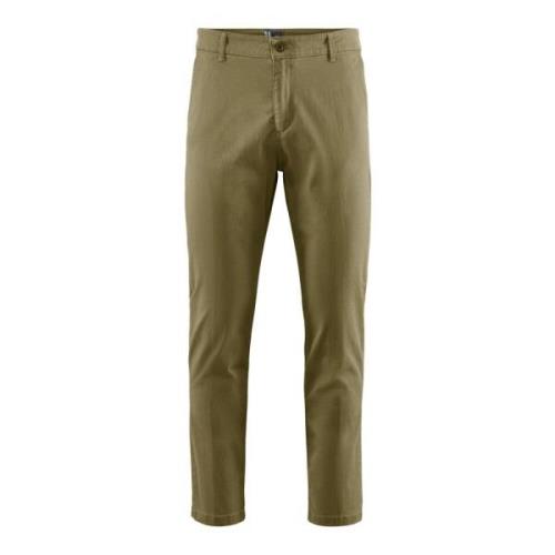 Stretch Katoenen Gabardine Chino Broek BomBoogie , Beige , Heren