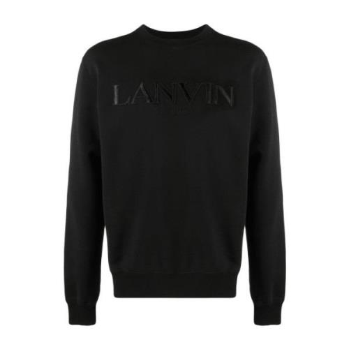 Klassieke Geborduurde Sweater Lanvin , Black , Heren
