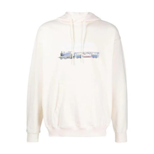 Locomotive Hoodie Sweatshirts Drole de Monsieur , Beige , Heren