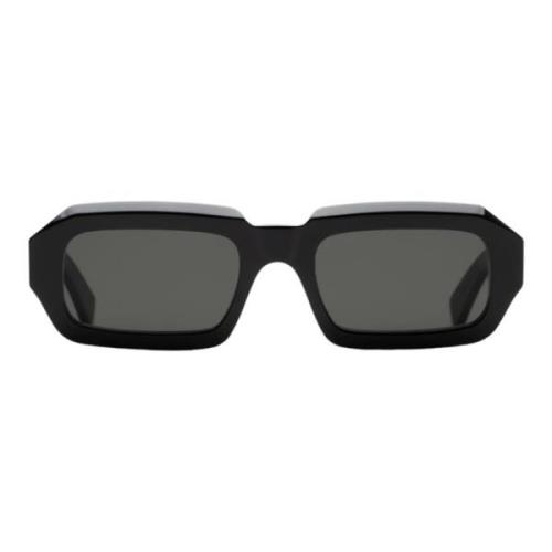 Zwarte Rechthoekige Zonnebril Retrosuperfuture , Black , Unisex