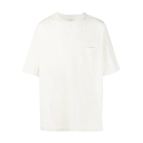 Boxy t-shirt misty ivoor Lemaire , White , Heren