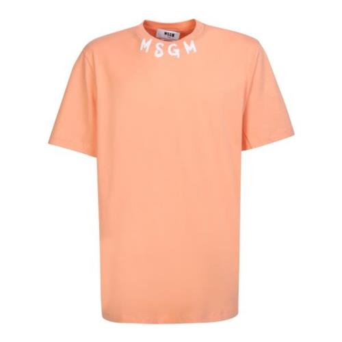 T-Shirts Msgm , Orange , Heren