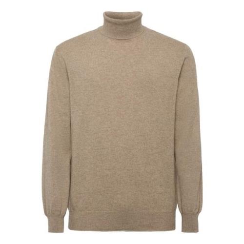 Polo Hals Coltrui Van Kasjmier Boggi Milano , Beige , Heren