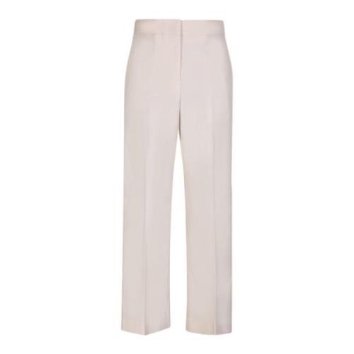 Wide Trousers Msgm , White , Dames