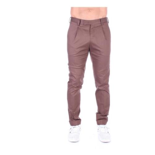 Logo Achterkant Rits Broek PT Torino , Brown , Heren