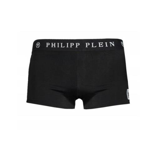 Zwart Polyamide Zwemkleding Philipp Plein , Black , Heren