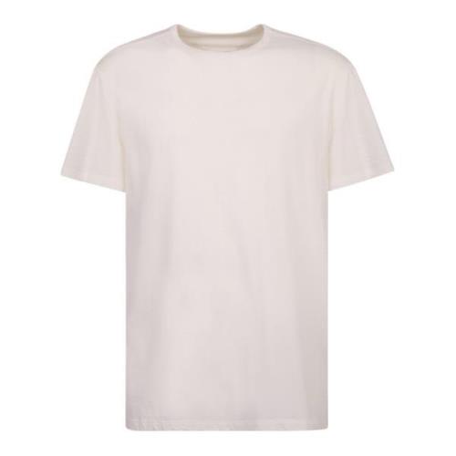 Wit Logo Print T-Shirt Maison Margiela , White , Heren