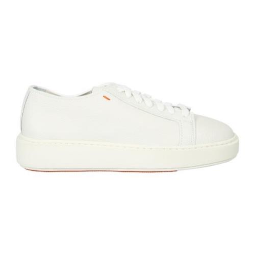 Stijlvolle Leren Sneakers Santoni , White , Dames