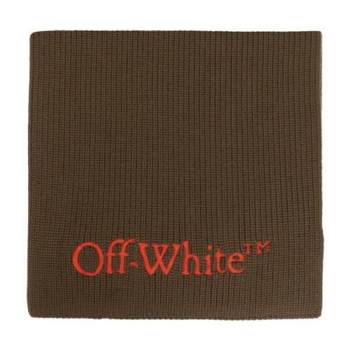 Sjaal met logo Off White , Brown , Heren