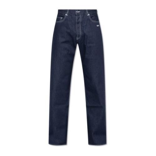 Jeans met logo Off White , Blue , Heren