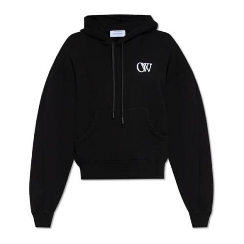 Bedrukte hoodie Off White , Black , Dames