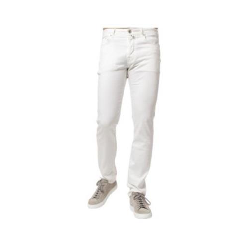 Witte Slim-Fit Bard Jeans Jacob Cohën , White , Heren