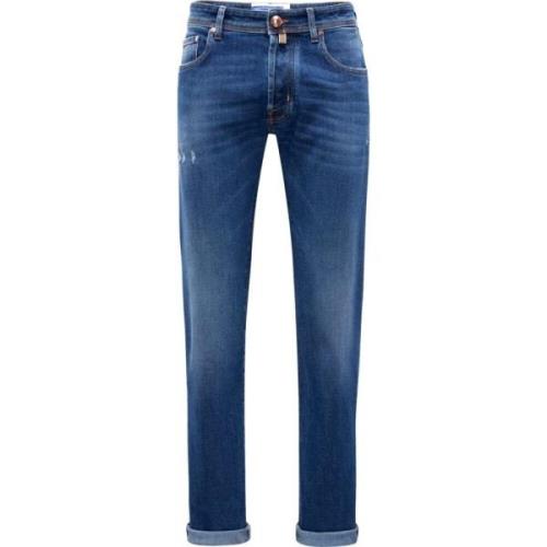 Best verkochte Bard Customized Denim Jeans Jacob Cohën , Blue , Heren
