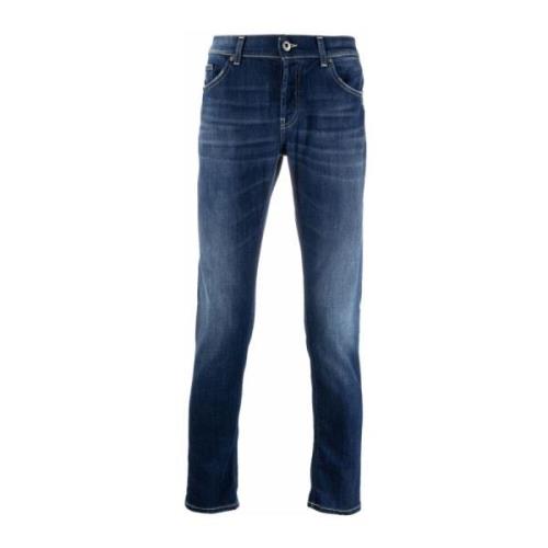 800 Slim-Fit Jeans Dondup , Blue , Heren