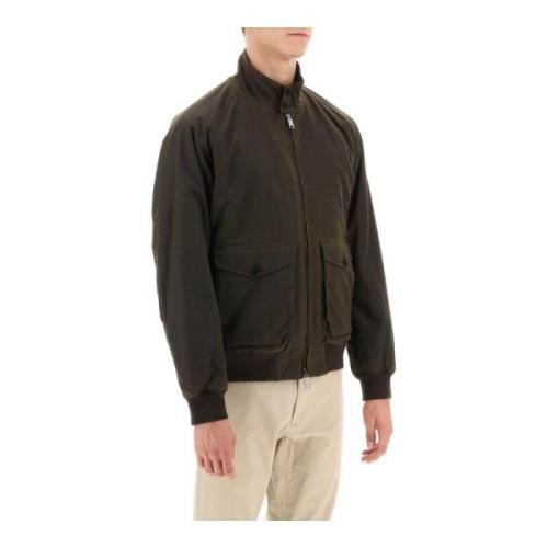 Gewaxte G9 Harrington Jas met Teddy Voering Baracuta , Brown , Heren