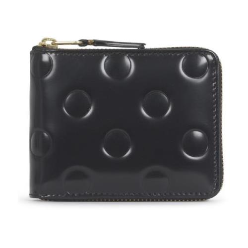 Zwarte portemonnees met polka dot reliëf Comme des Garçons , Black , D...