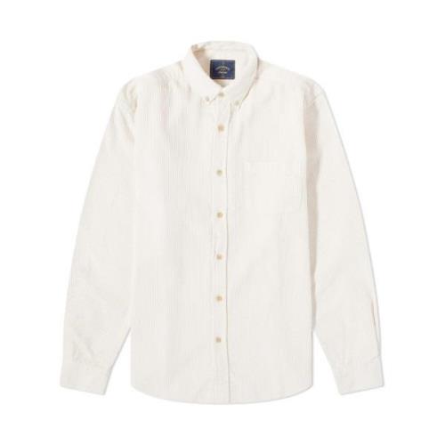 Ecru Corduroy Overhemd Portuguese Flannel , White , Heren