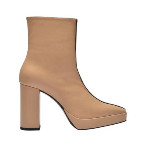 Heeled Boots Anny Nord , Beige , Dames