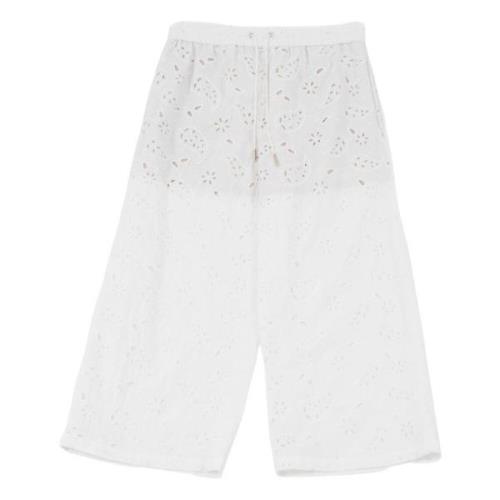 Cropped Trousers Fabiana Filippi , White , Dames