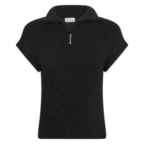 Zwarte Teddy Vest | Boucle Effect Jane Lushka , Black , Dames