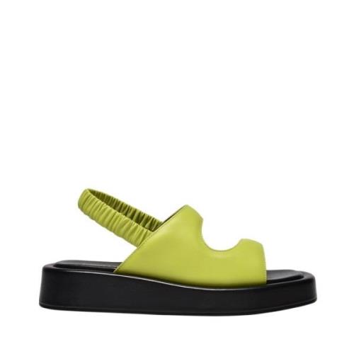 Flat Sandals Elleme , Green , Dames