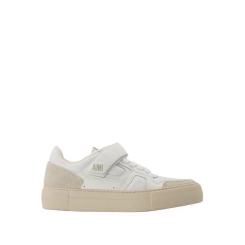 Witte/Multikleur Leren Low-Top ADC Sneakers Ami Paris , Multicolor , U...