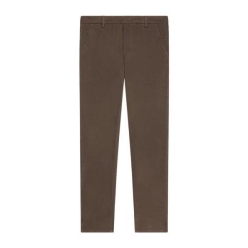 Broek met 100% Samenstelling Dondup , Brown , Heren