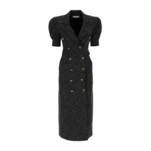 Zwarte zijden jurk Alessandra Rich , Black , Dames