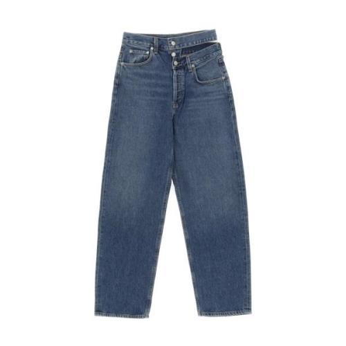 Intrigue Gebroken Tailleband Jeans, Maat 25 Agolde , Blue , Dames