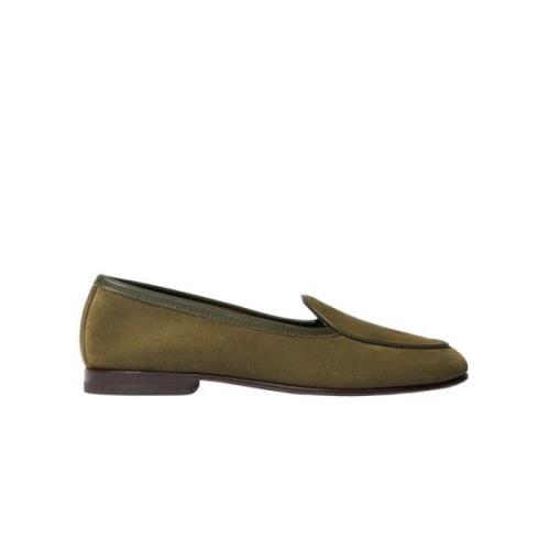 Nele Groen Suède Loafer Scarosso , Green , Heren