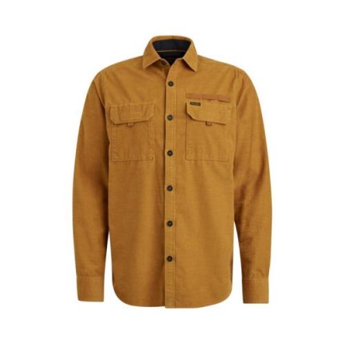 Corduroy Overhemd met Wafelstructuur PME Legend , Brown , Heren