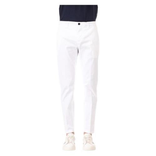 Witte Stretch Katoenen Chino Broek Department Five , White , Heren