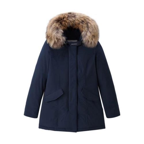 Blauwe Melton Synthetische Parka voor Dames Woolrich , Blue , Dames