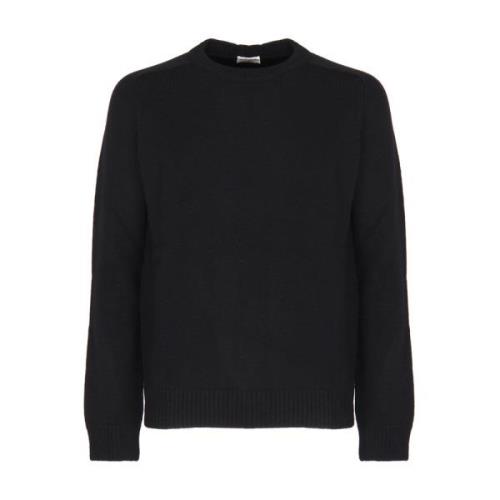 Zwarte Katoenen Sweaters met Elastan Saint Laurent , Black , Heren