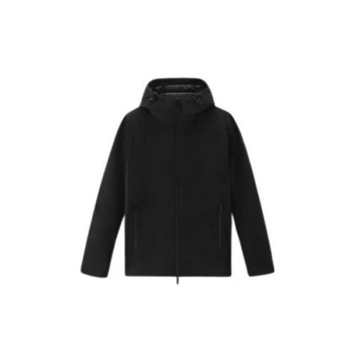 Zwarte Softshell Jas, Wind- en Waterbestendig Woolrich , Black , Heren